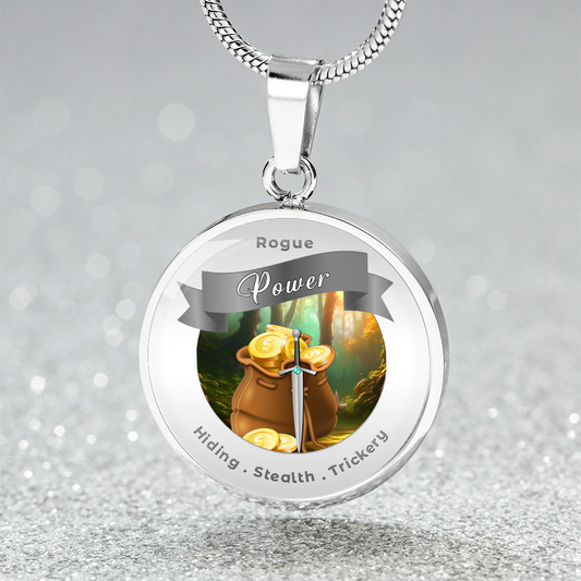 Rogue 2 - RPG Fantasy Charm Necklace - This Luxury Charm Necklace is more than just an accessory — it’s a soulful expression of your journey, dreams, and intentions. Designed with meaning, each charm carries powerful affirmation words, images, or symbols