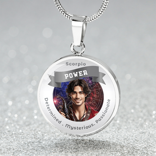 Divine Masculine Scorpio - Affirmation Pendant