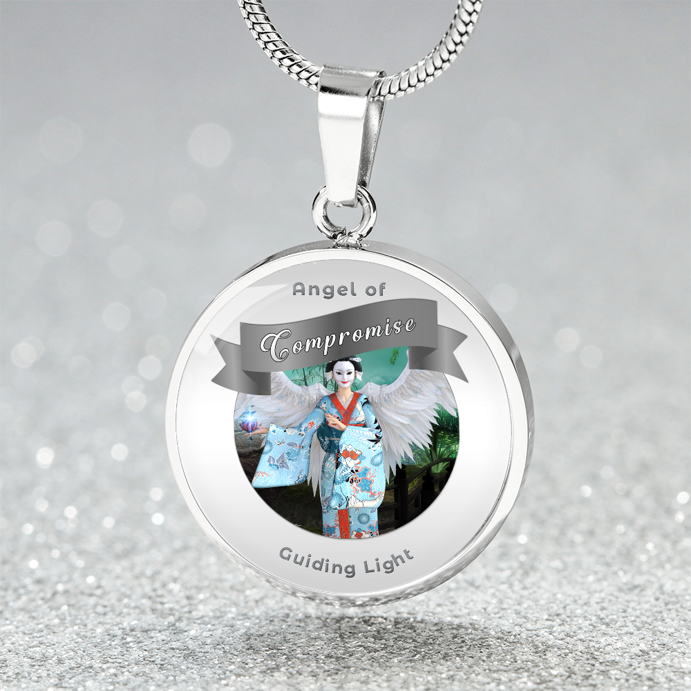 Compromise - Guardian Angel Affirmation Necklace - More Than CharmsMore Than Charms
