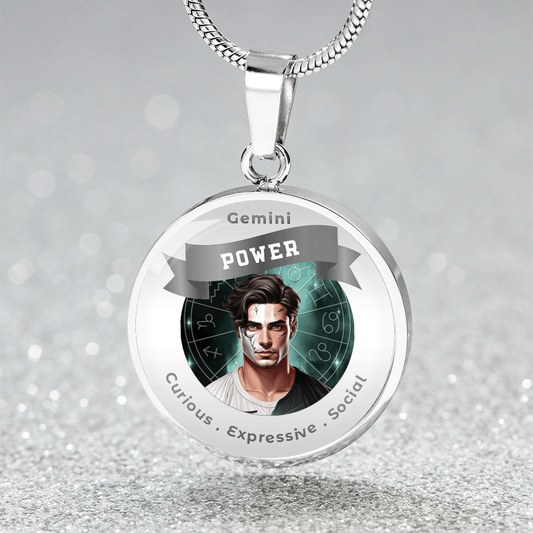 Divine Masculine Gemini - Affirmation Pendant