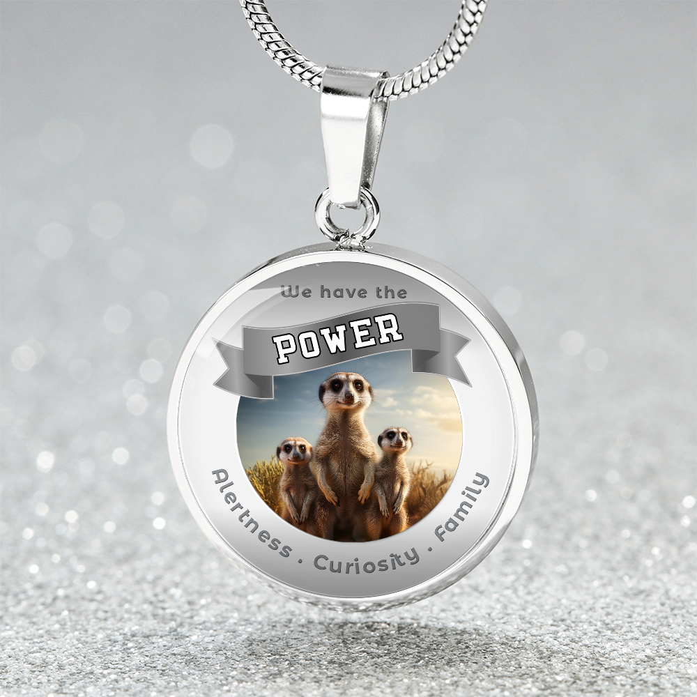 Meercat - Power Animal Affirmation Necklace - Alertness Curiosity Family- More Than CharmsMore Than Charms