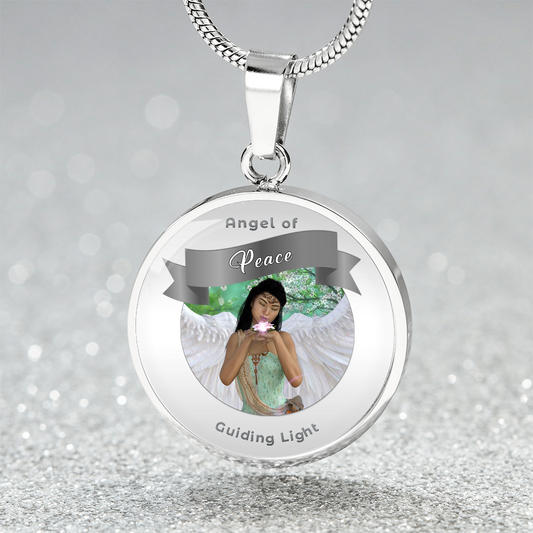 Peace - Guardian Angel Charm Necklace - This Luxury Charm Necklace is more than just an accessory — it’s a soulful expression of your journey, dreams, and intentions. Designed with meaning, each charm carries powerful affirmation words, images, or symbols