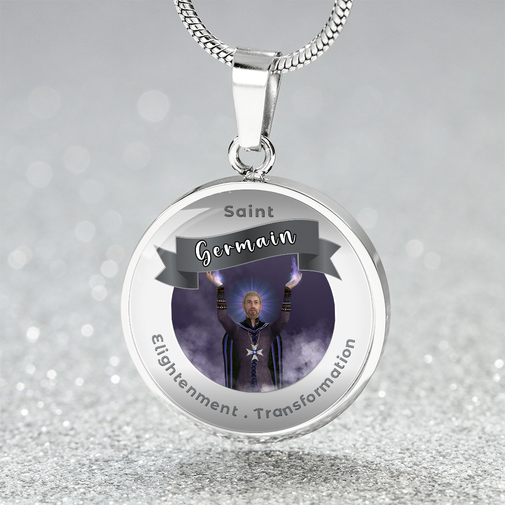 Saint Germain - Affirmation Necklace For Enlightenment & Transformation - More Than CharmsMore Than Charms