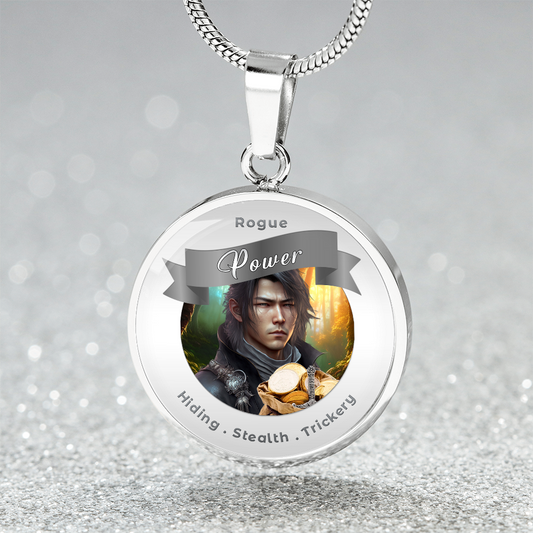 Rogue - RPG Fantasy Charm Necklace - This Luxury Charm Necklace is more than just an accessory — it’s a soulful expression of your journey, dreams, and intentions. Designed with meaning, each charm carries powerful affirmation words, images, or symbols th