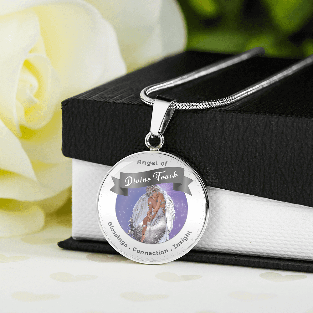 Divine Touch - Guardian Angel Affirmation Necklace - More Than CharmsMore Than Charms