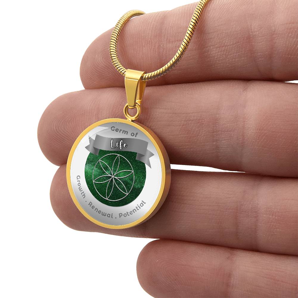 Germ of Life - Growth Renewal Potential- Affirmation Necklace - More Than CharmsMore Than Charms