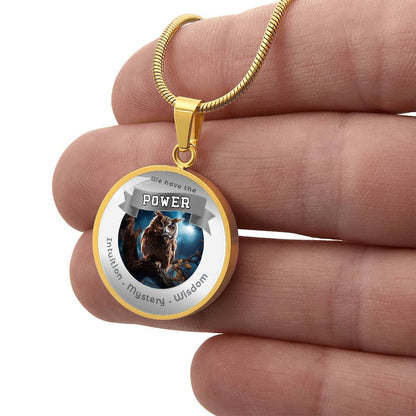 Owl - Power Animal Affirmation Necklace - Intuition Mystery Wisdom- More Than CharmsMore Than Charms