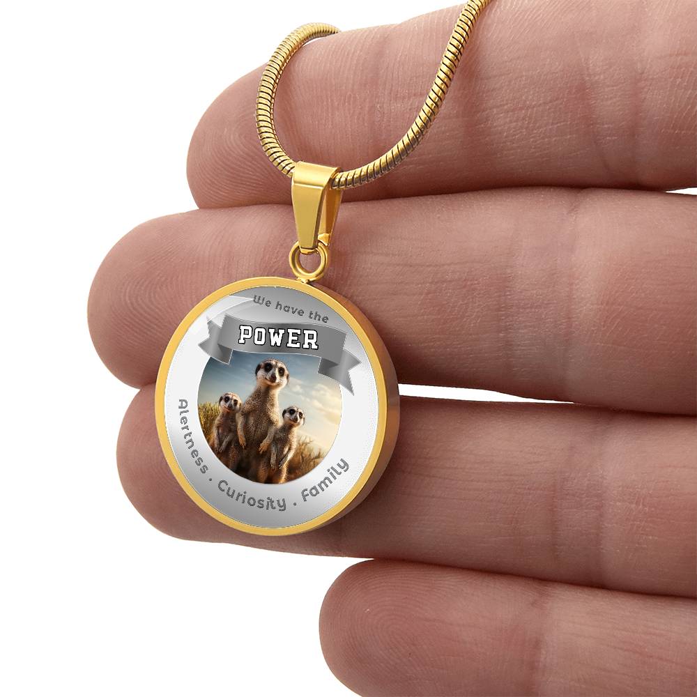 Meercat - Power Animal Affirmation Necklace - Alertness Curiosity Family- More Than CharmsMore Than Charms
