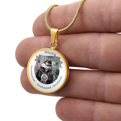 Witchy Vibes -Grey- Affirmation Necklace
