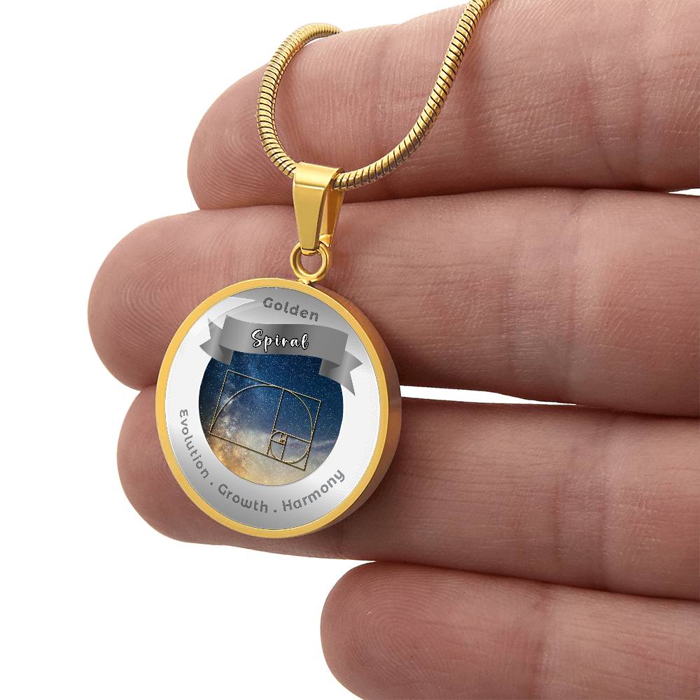 Golden Spiral - Growth Evolution Harmony - Affirmation Necklace - More Than CharmsMore Than Charms