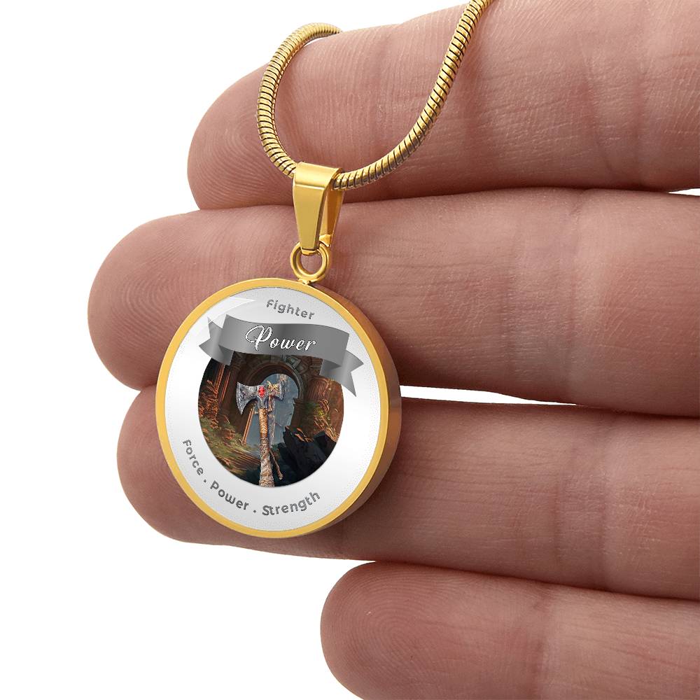 Fighter 2 - RPG Fantasy Affirmation Necklace - More Than CharmsMore Than Charms