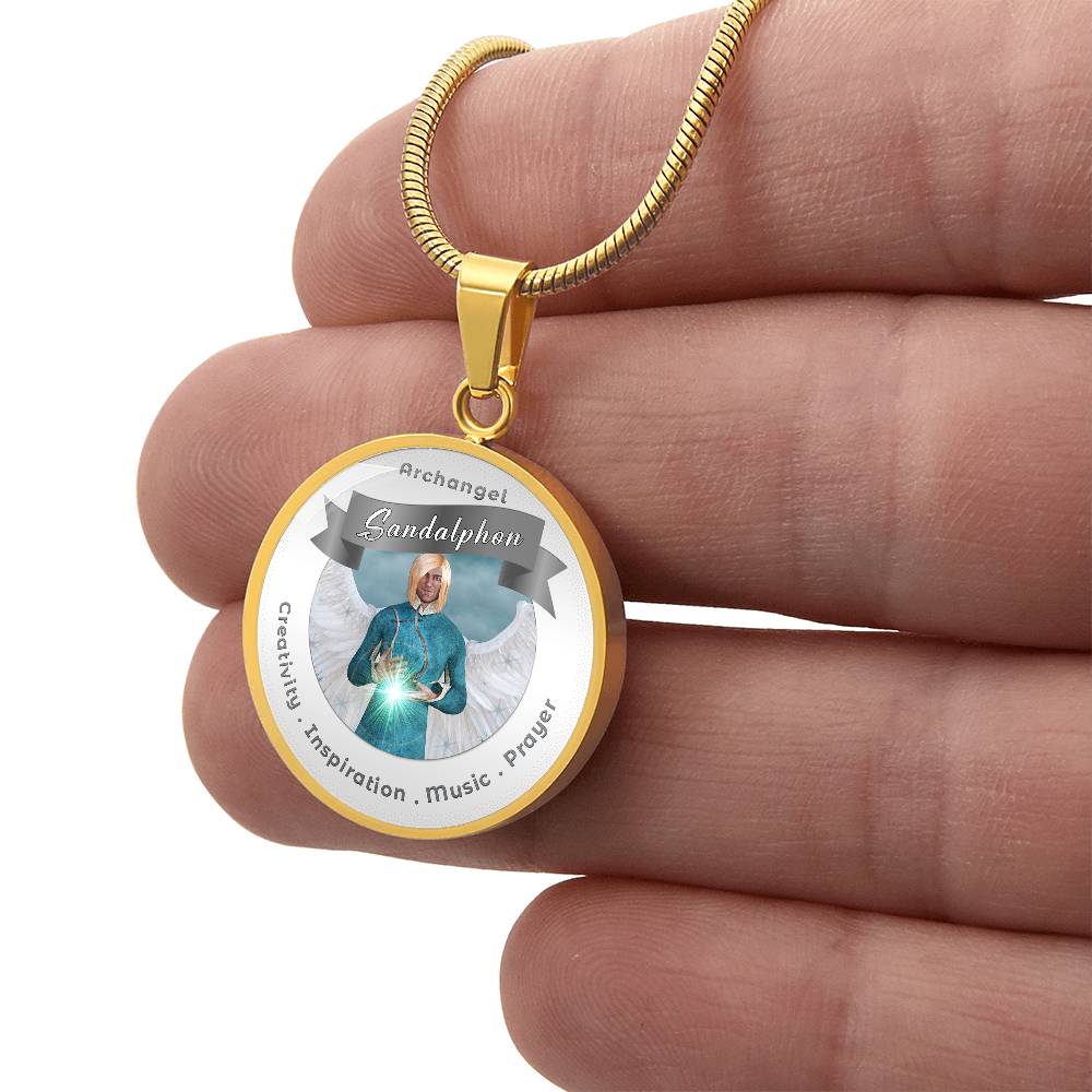 Archangel Sandalphon - Affirmation Necklace For Creativity, Inspiration, Music & Prayer - More Than CharmsMore Than Charms