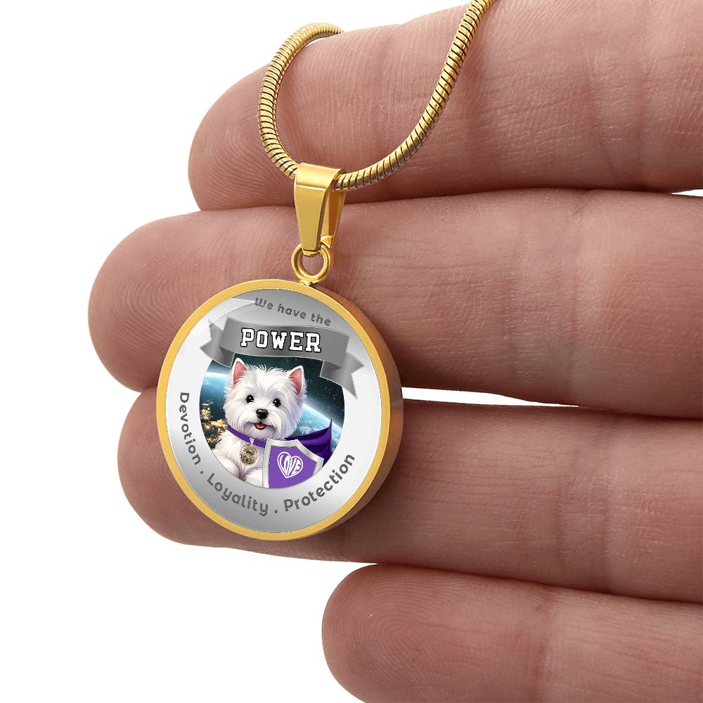 West Highland Terrier - Super Hero - Westie Dog Power Animal Affirmation Necklace - More Than CharmsMore Than Charms