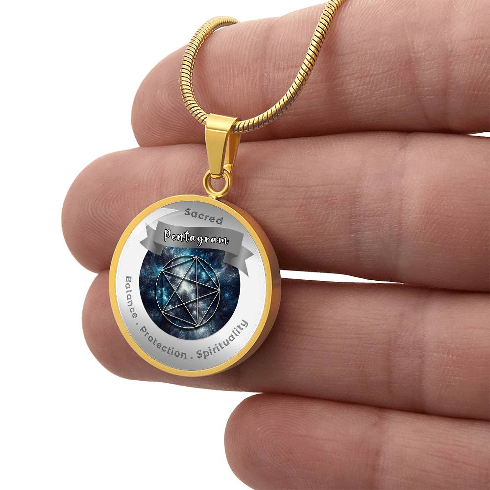 Pentagram - Balance Protection Spirituality - Affirmation Necklace - More Than CharmsMore Than Charms