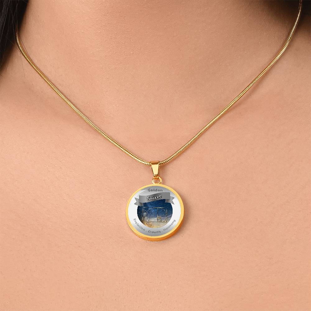 Golden Spiral - Growth Evolution Harmony - Affirmation Necklace - More Than CharmsMore Than Charms
