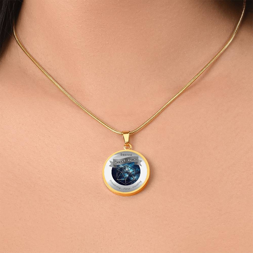 Icosahedron - Fluidity Healing Intuition - Affirmation Necklace - More Than CharmsMore Than Charms