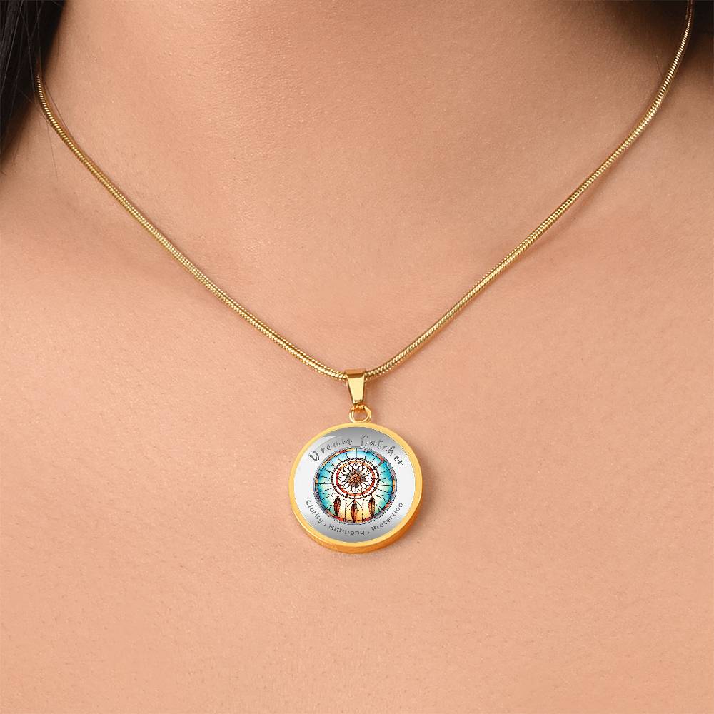 Dream Catcher - Protection Harmony Clarity - Affirmation Necklace - More Than CharmsMore Than Charms
