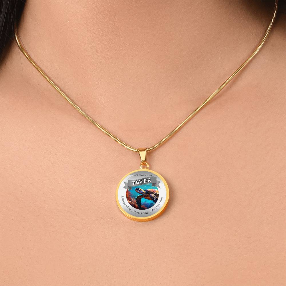 Turtle - Power Animal Affirmation Necklace - Longevity Patience Protection- More Than CharmsMore Than Charms