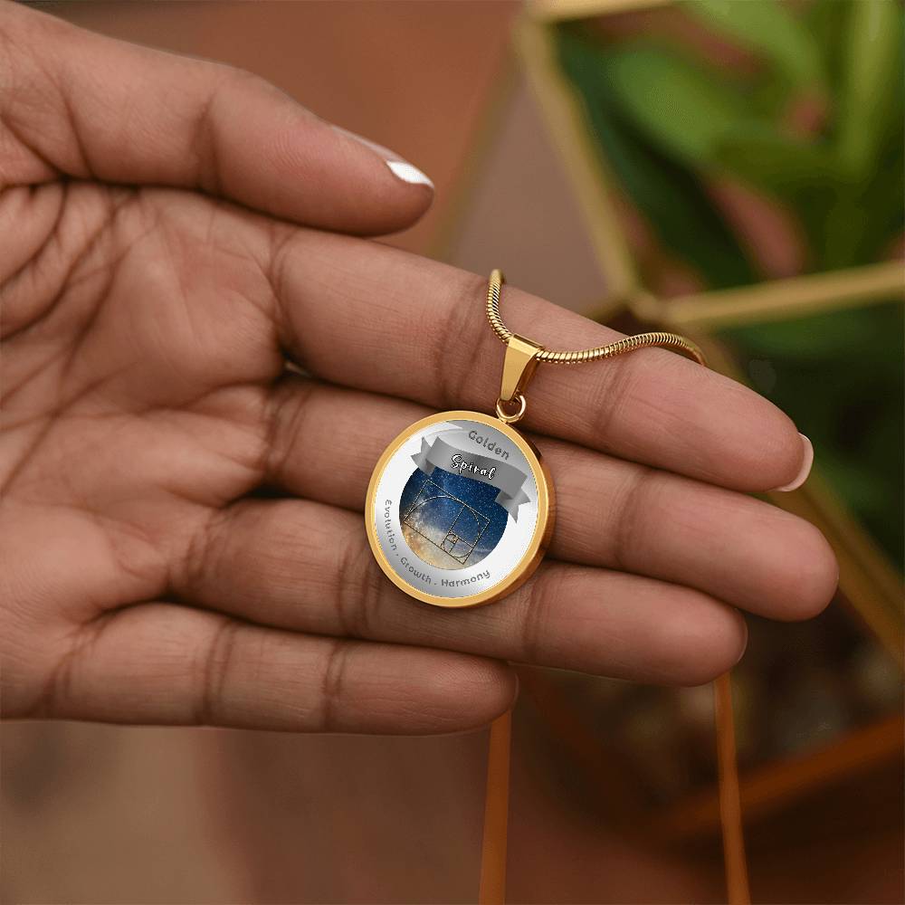 Golden Spiral - Growth Evolution Harmony - Affirmation Necklace - More Than CharmsMore Than Charms