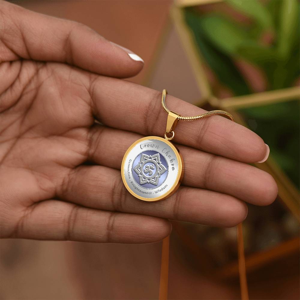 Crown Chakra - Connection Spiritual Enlightenment Divine Wisdom - Affirmation Necklace - More Than CharmsMore Than Charms
