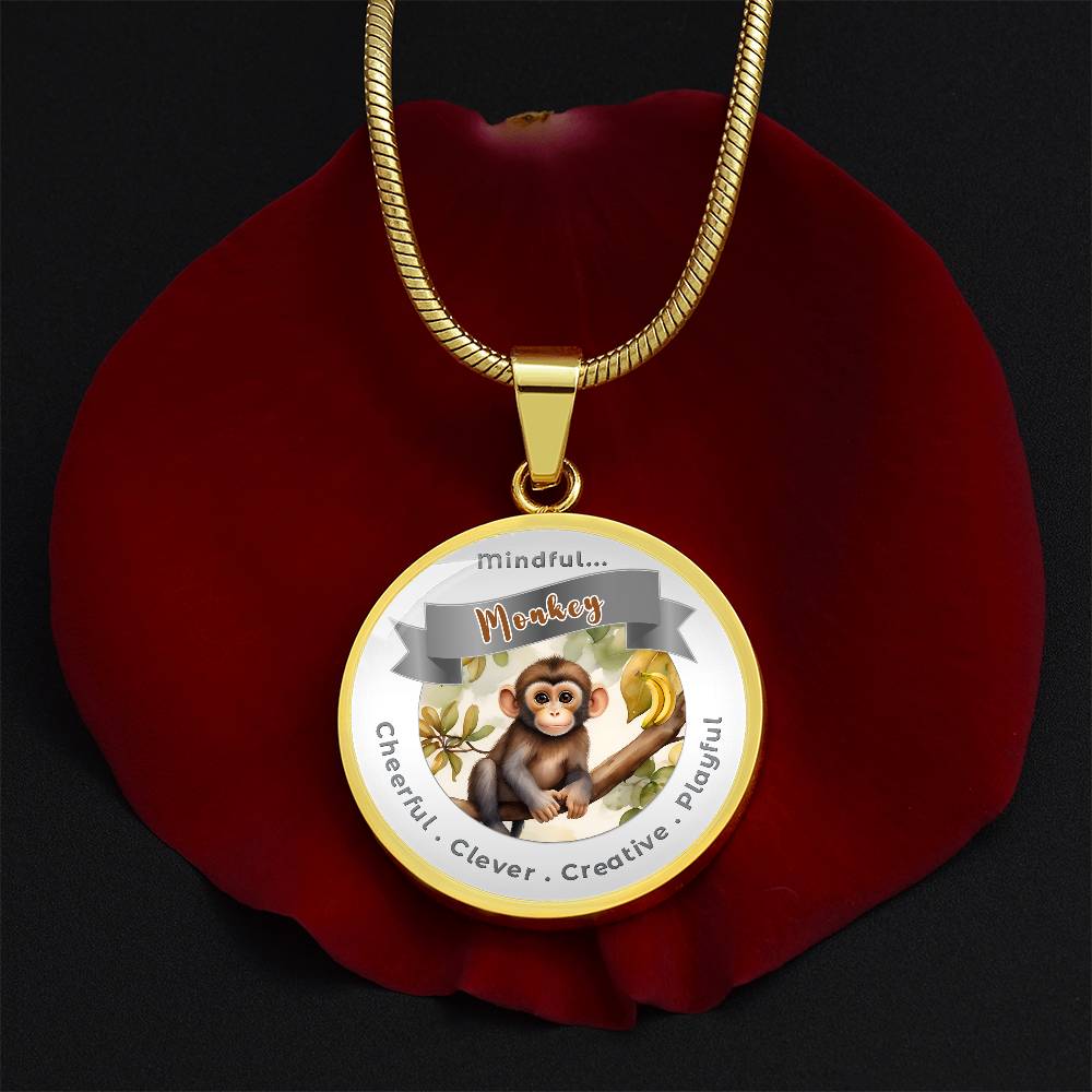 Monkey- Power Animal Affirmation Necklace - More Than CharmsMore Than Charms
