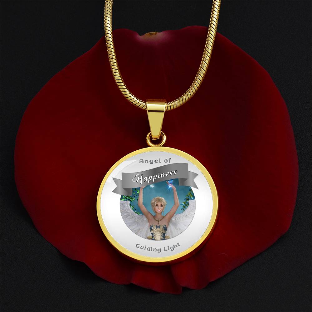 Happiness - Guardian Angel Affirmation Necklace - More Than CharmsMore Than Charms