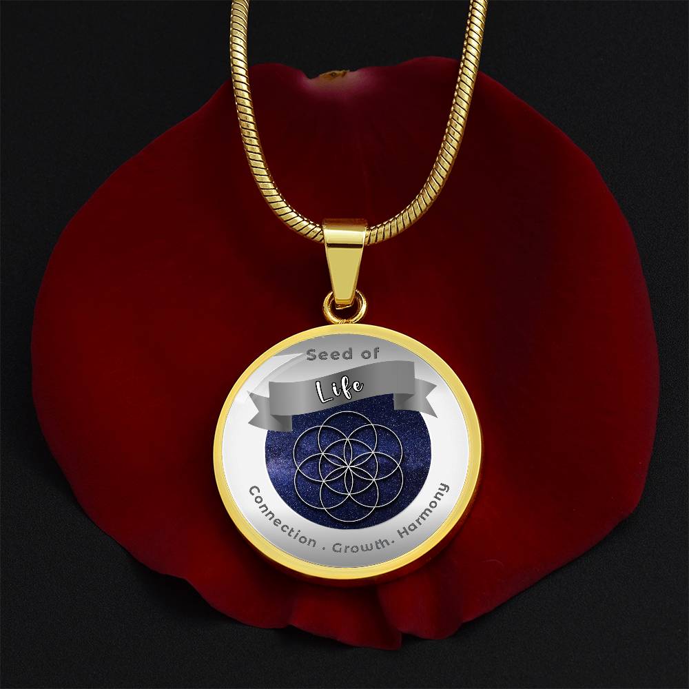 Seed of Life - Creation Unity Transformation - Affirmation Necklace - More Than CharmsMore Than Charms