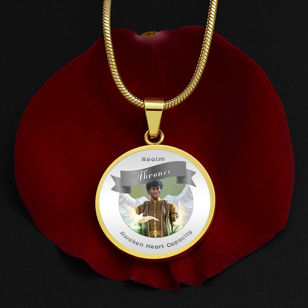 Thrones - Angelic Realm Affirmation Necklace For Awakening Heart Capacity - More Than CharmsMore Than Charms