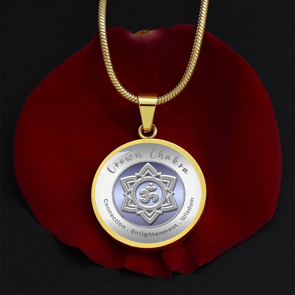 Crown Chakra - Connection Spiritual Enlightenment Divine Wisdom - Affirmation Necklace - More Than CharmsMore Than Charms