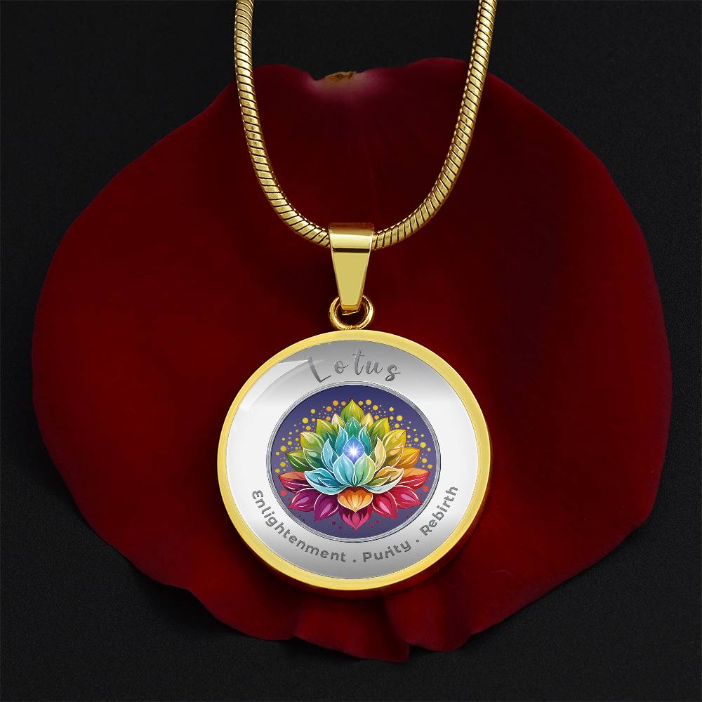 Lotus - Purity Enlightenment Rebirth - Affirmation Necklace - More Than CharmsMore Than Charms