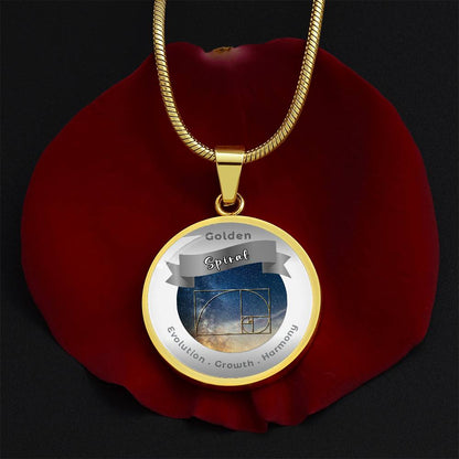 Golden Spiral - Growth Evolution Harmony - Affirmation Necklace - More Than CharmsMore Than Charms