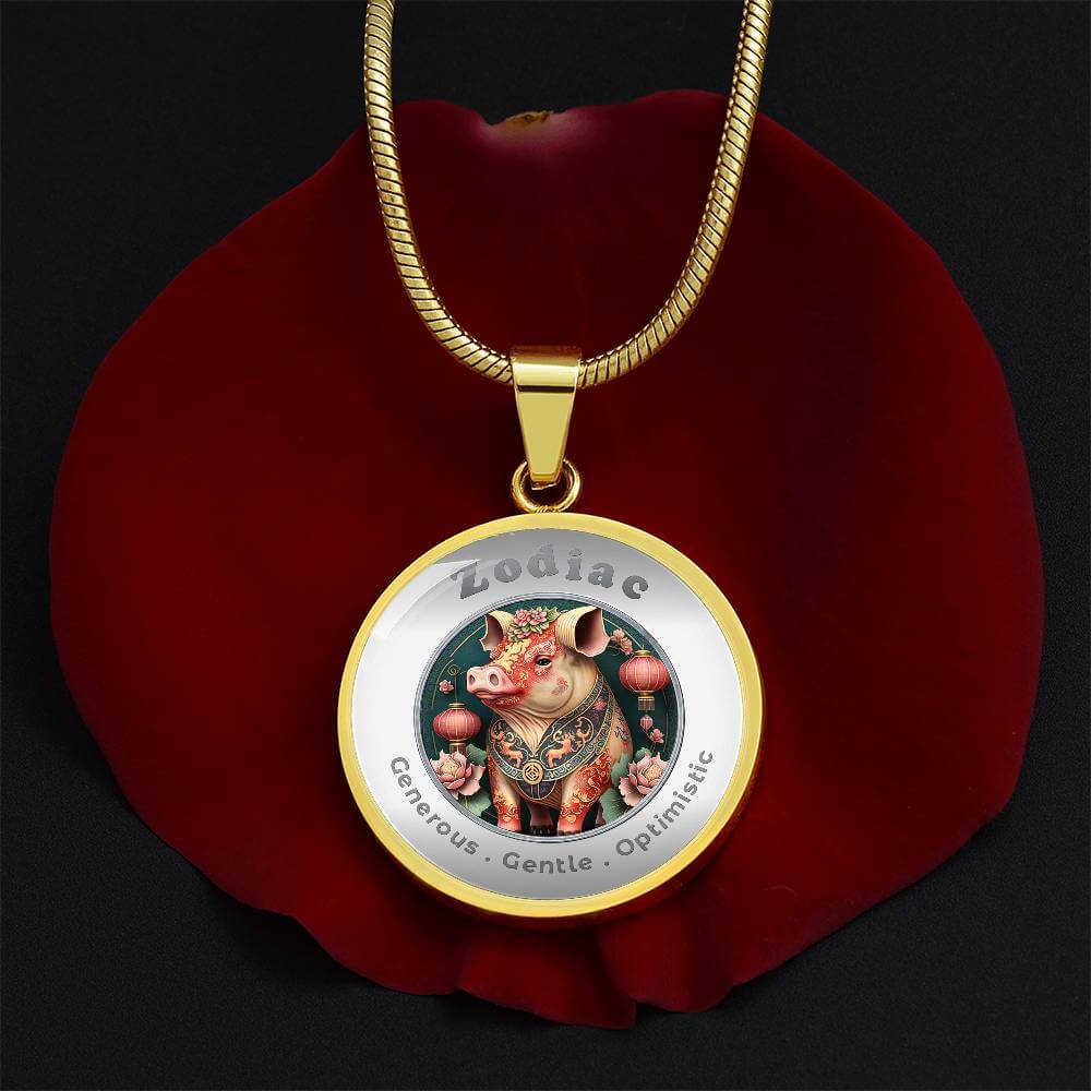 Pig - Chinese Zodiac - Affirmation Necklace - More Than CharmsMore Than Charms