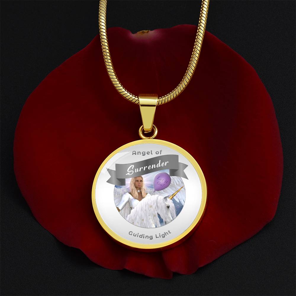 Surrender - Guardian Angel Affirmation Necklace - More Than CharmsMore Than Charms