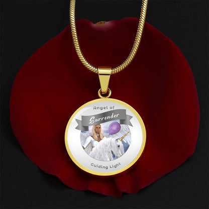 Surrender - Guardian Angel Affirmation Necklace - More Than CharmsMore Than Charms