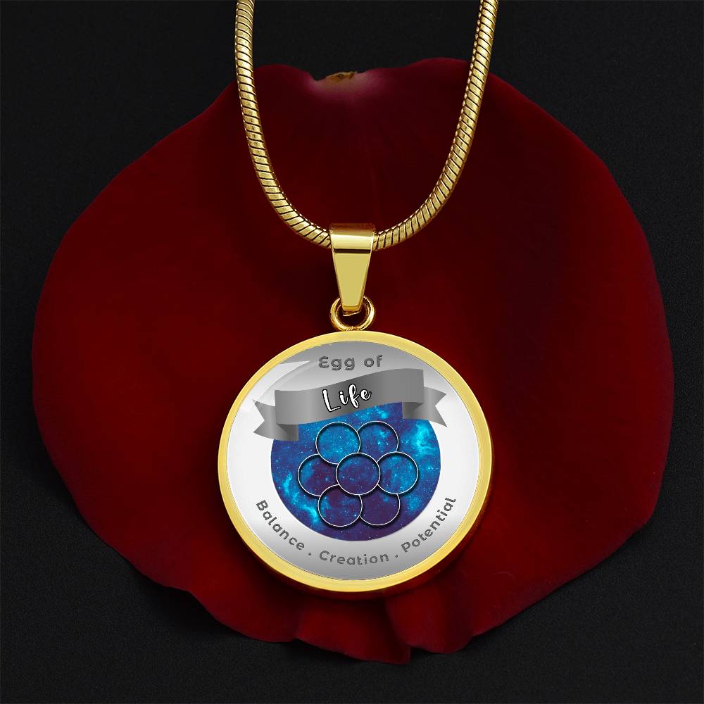 Egg of Life - Creation Potential Balance - Affirmation Necklace - More Than CharmsMore Than Charms