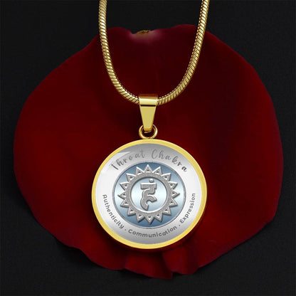 Throat Chakra - Communication Expression Authenticity - Affirmation Necklace - More Than CharmsMore Than Charms