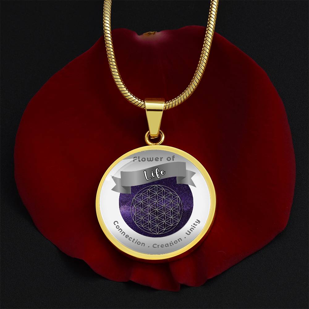 Flower of Life - Unity Creation Connection - Affirmation Necklace - More Than CharmsMore Than Charms
