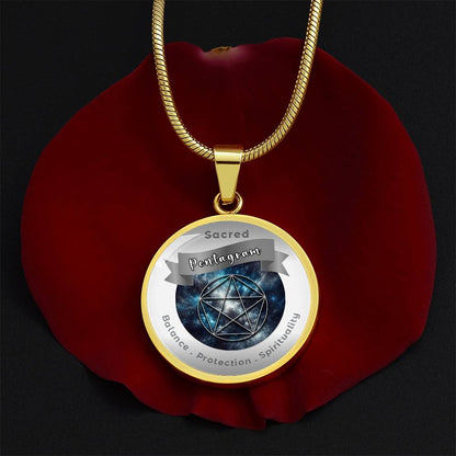 Pentagram - Balance Protection Spirituality - Affirmation Necklace - More Than CharmsMore Than Charms