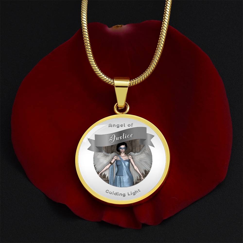 Justice - Guardian Angel Affirmation Necklace - More Than CharmsMore Than Charms