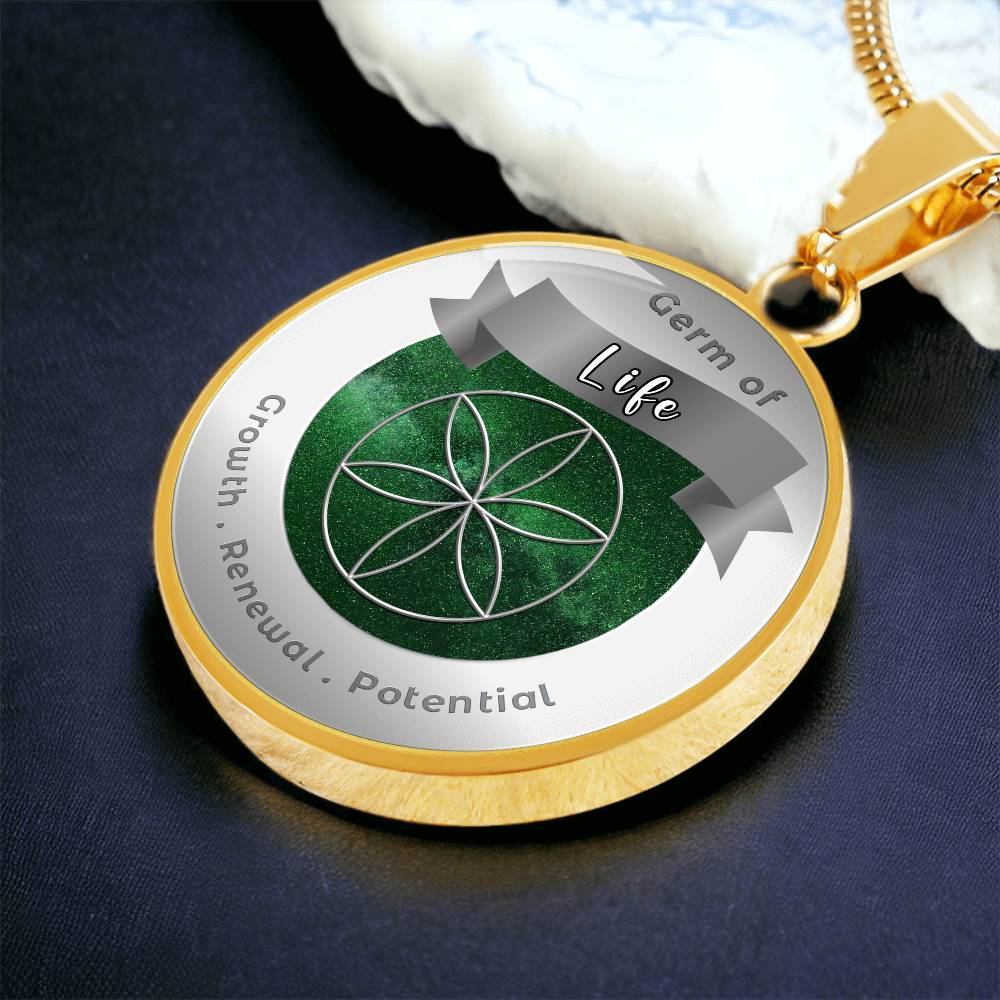 Germ of Life - Growth Renewal Potential- Affirmation Necklace - More Than CharmsMore Than Charms