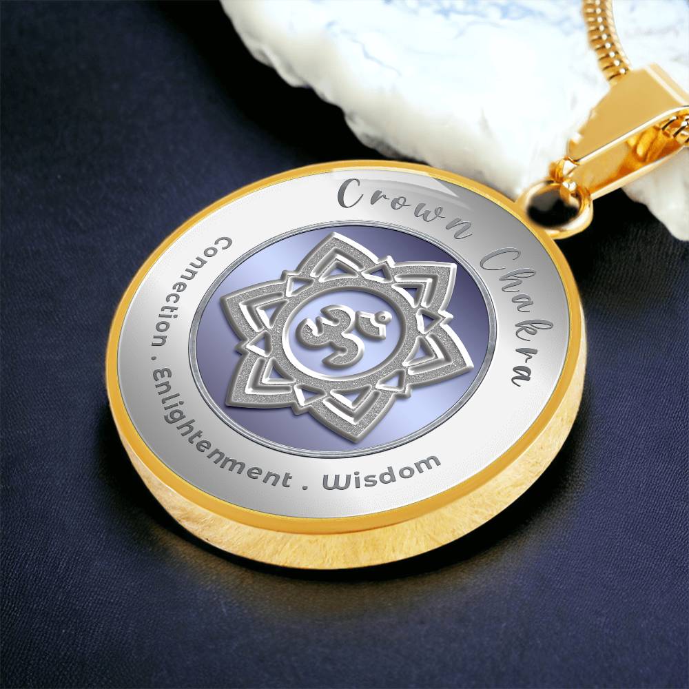 Crown Chakra - Connection Spiritual Enlightenment Divine Wisdom - Affirmation Necklace - More Than CharmsMore Than Charms