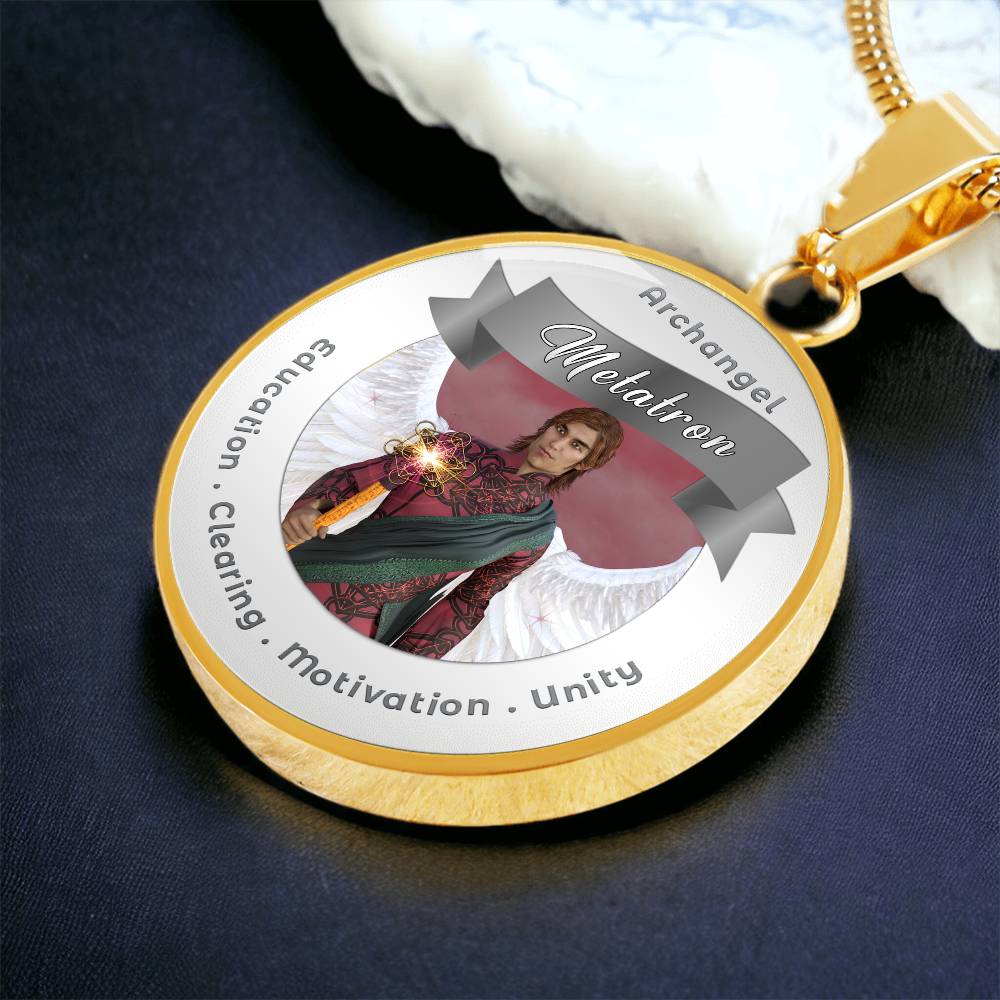 Archangel Metatron - Affirmation Necklace For Clearing, Education, Motivation & Unity - More Than CharmsMore Than Charms