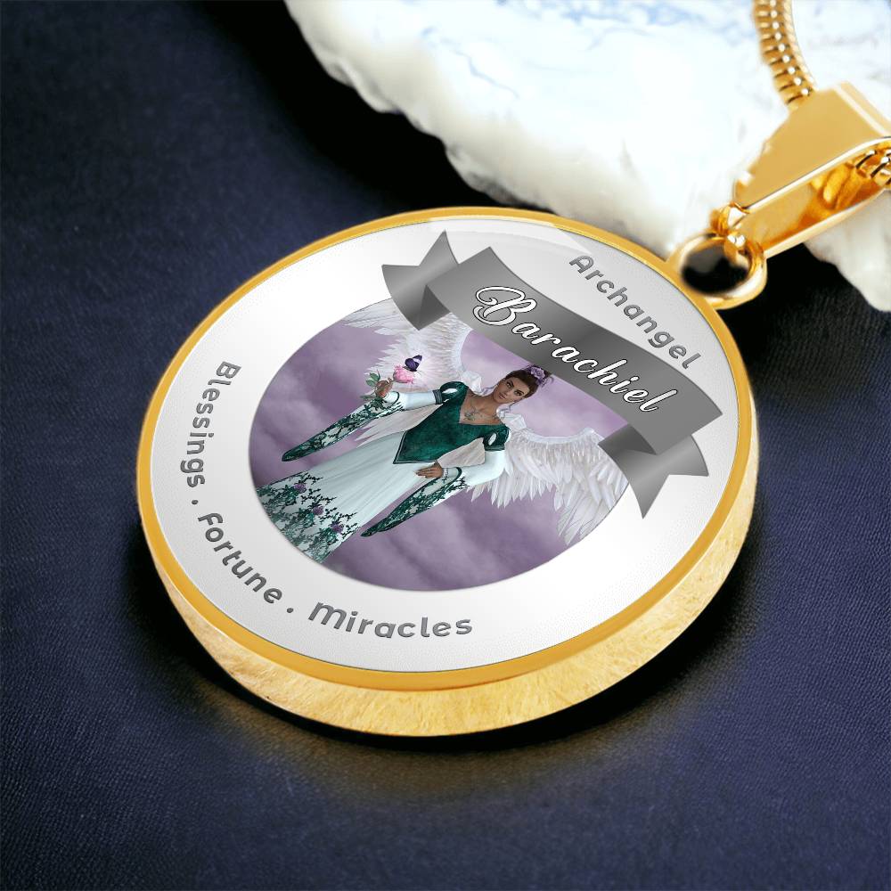 Archangel Barachiel - Affirmation Necklace For Blessings, Good Fortune & Miracles - More Than CharmsMore Than Charms