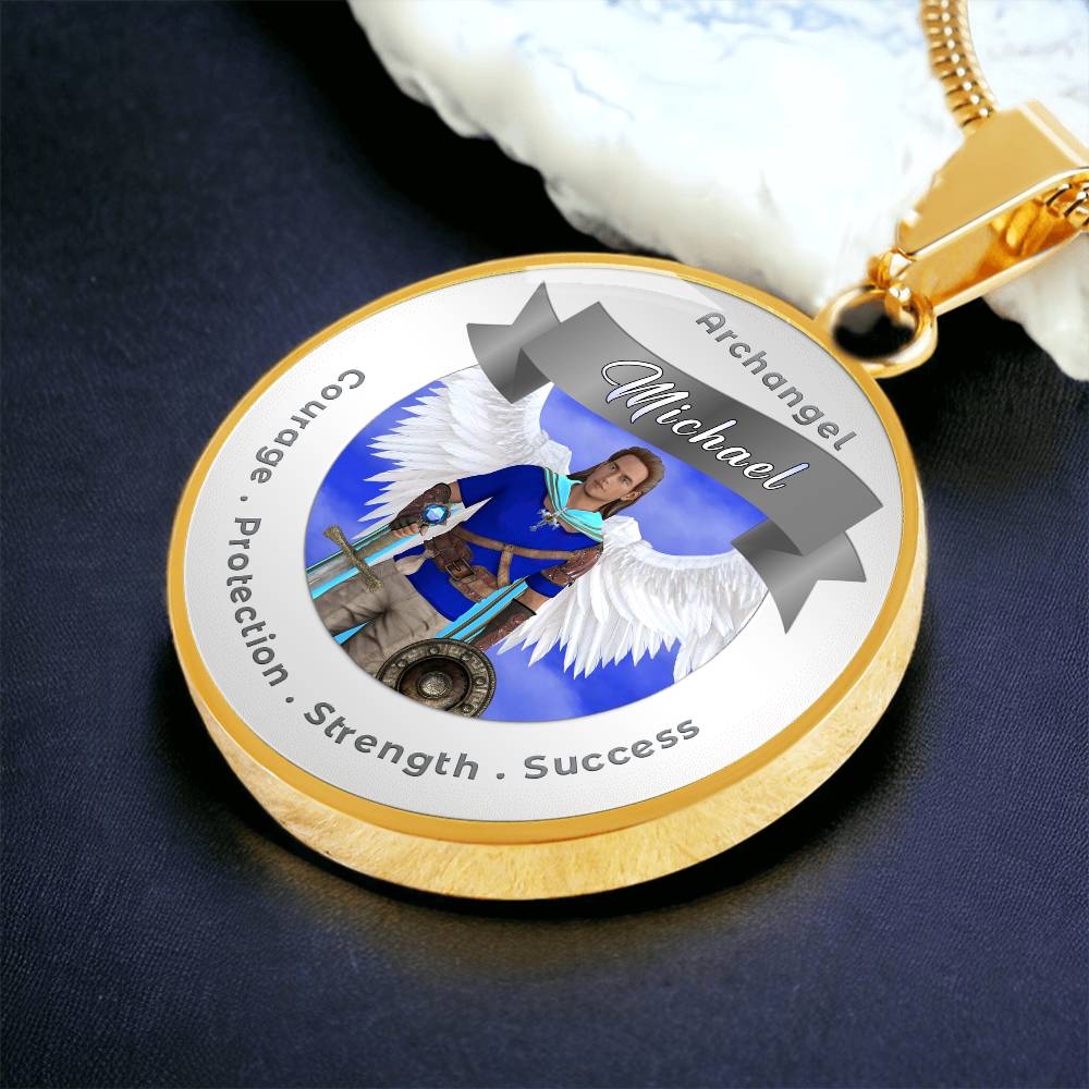 Archangel Michael - Affirmation Necklace For Courage, Protection, Strength & Success - More Than CharmsMore Than Charms