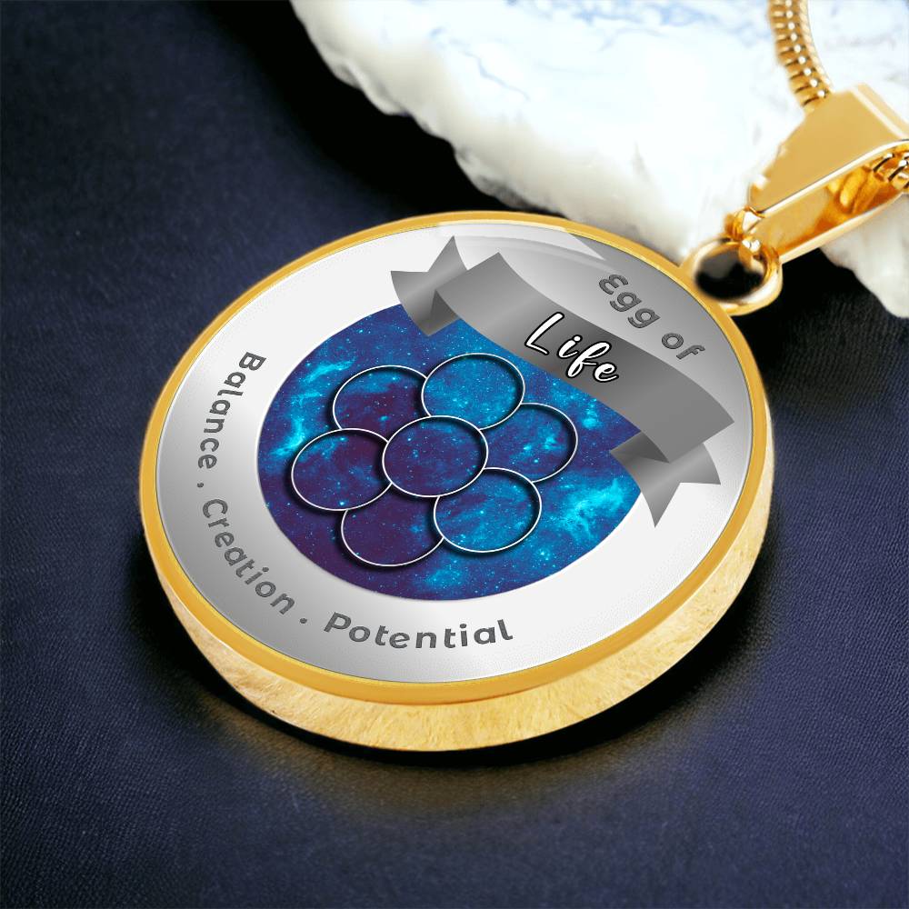 Egg of Life - Creation Potential Balance - Affirmation Necklace - More Than CharmsMore Than Charms