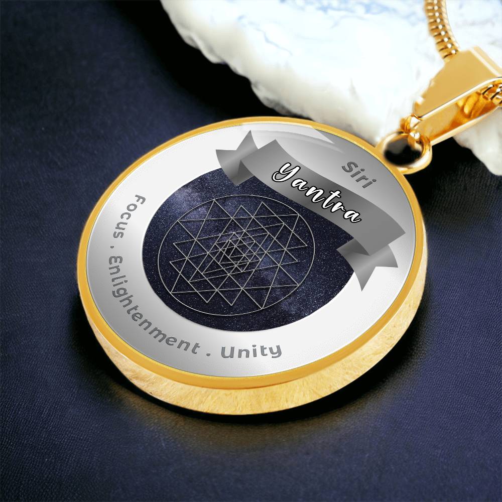 Sri Yantra - Focus Unity Enlightenment - Affirmation Necklace - More Than CharmsMore Than Charms
