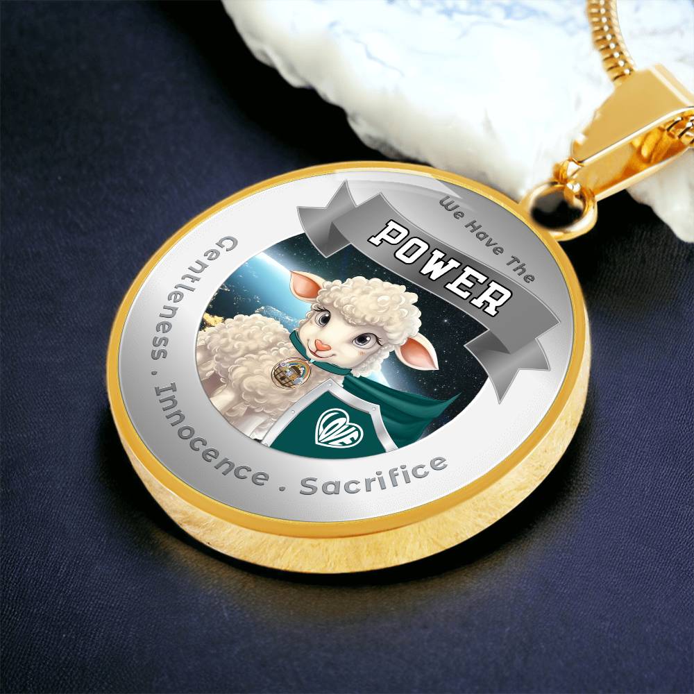 Lamb - Power Animal Affirmation Necklace - Gentleness Innocence Sacrifice - More Than CharmsMore Than Charms