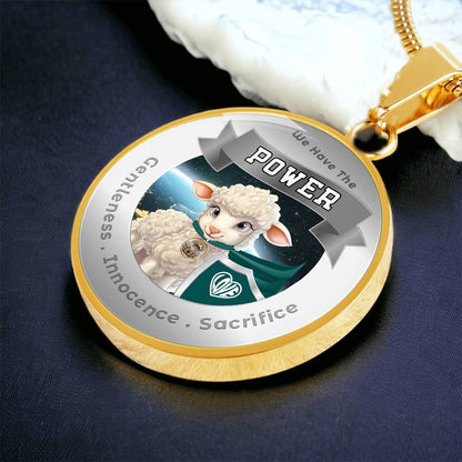 Lamb - Power Animal Affirmation Necklace - Gentleness Innocence Sacrifice - More Than CharmsMore Than Charms