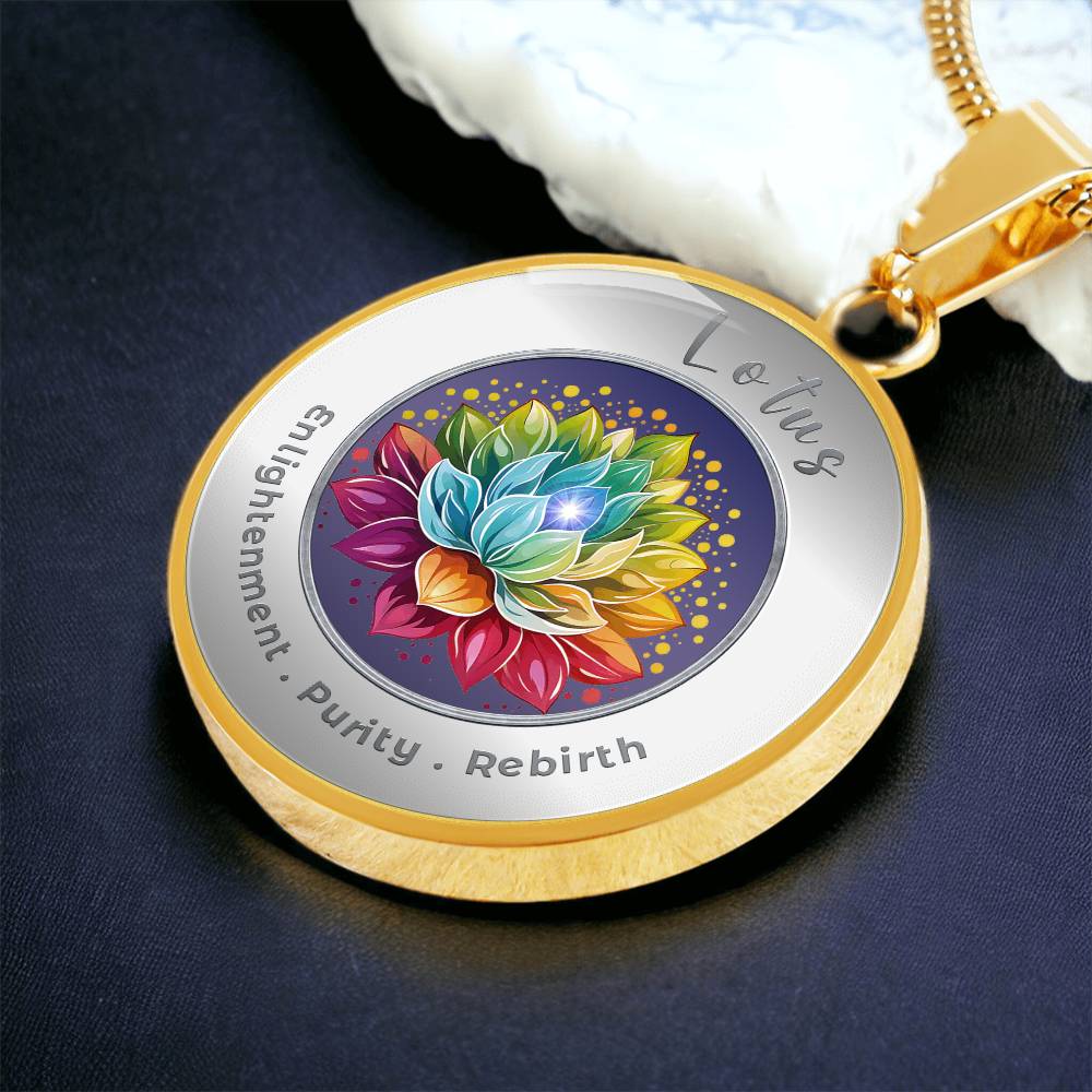 Lotus - Purity Enlightenment Rebirth - Affirmation Necklace - More Than CharmsMore Than Charms
