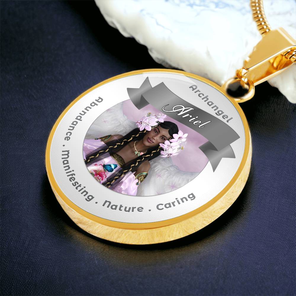 Archangel Ariel 2 - Affirmation Necklace For Abundance, Manifesting, Nature & Caring - More Than CharmsMore Than Charms